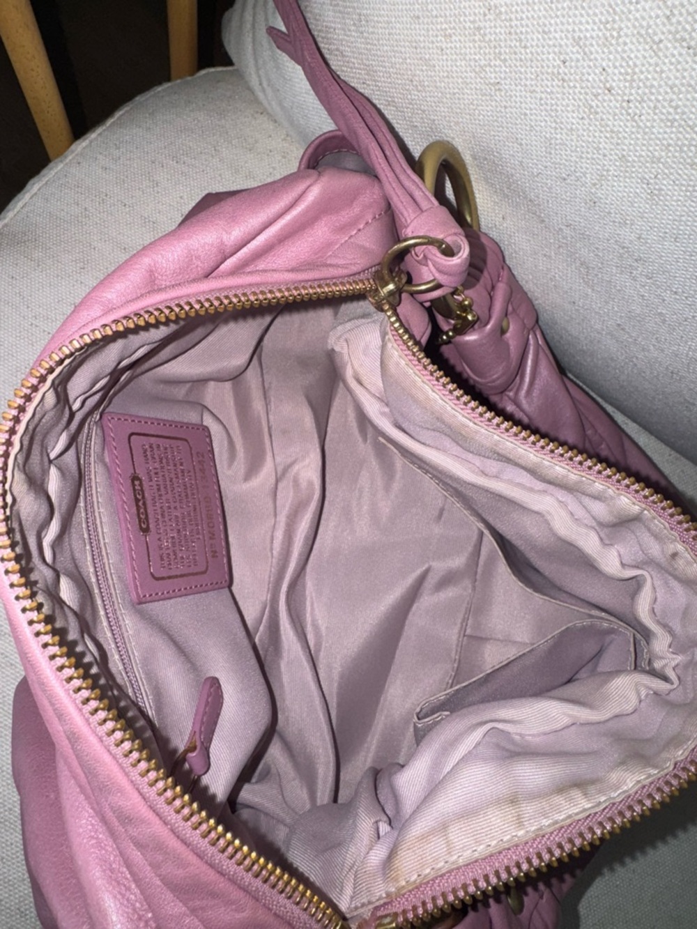 Coach Parker VTG Barbie Pink Shoulder Y2K Leather Shoulder HandBag Purse #13442 - Picture 16 of 17